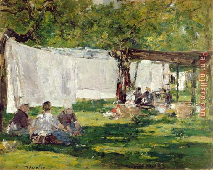 Eugene Louis Boudin The Laundry at Collise St. Simeon